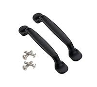 2x Qrity 96mm La porte noire d'armoire de cuisine tire la poignée de tirette de meubles de chambre de tiroir de placard