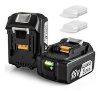 2X Quantrex Replacement 18V 5.0Ah pour Makita Batterie BL1850B BL1860 BL1860B BL1850 BL1840B BL1840 LXT-400 avec indicateur LED avec Couvercle