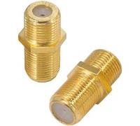 2x raccord de fiche f or pour cable tv et satellite