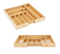 2x range-couverts extensibles en bambou
