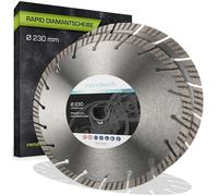 2x Rapid disque diamant 230 mm avec 10mm segments turbo