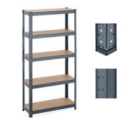 2x rayonnages lourds 5 étagères, acier anthracite