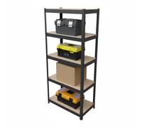 2x rayonnages lourds, capacité 500 kg, pour cave/garage, usage domestique, noir