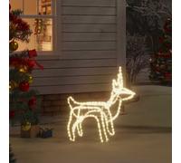 2x Rennes de Noël Blanc Chaud 60x30x60 cm Décoration Ornement Jardin vidaXL