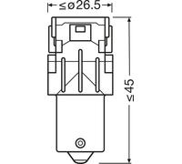 Osram LEDriving SL, ≜ P21W, Red, Double Blister (2 lamps), LED Retrofit, offroad use only