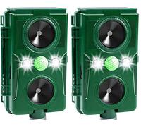 2X Répulsif Chat Extérieur, Repulsif Ultrason Chat Solaire Ultrason Anti Chat Chien, Charge de Solaire USB, Répulsif Chat Chien Jardin pour Chats/Pigeon/Lapin/Oiseaux/Renard