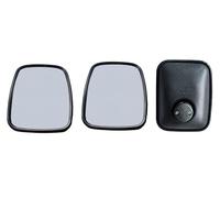 2x Rétroviseur Extérieur Latéral Grand Angle Miroir en Verre Convexe 22x17cm / Bras Ø16-20mm Homologué E6 Universel pour Camion Poids Lourds Tracteur Agricoles Chariot Élévateur Fourgon