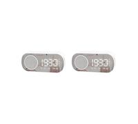 2X RéVeil NuméRique à LED avec Radio FM et Haut-Parleur , Mode de Gradation de la Luminosité à 3 Niveaux, Horloges de RéPéTition pour la