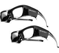 2X Rf Pro Black Diamond Lunettes Actives 3D Pour Vidéoprojecteurs 3D Compatibles Avec Sony, Epson, Jvc - Tdg-Bt500A, Ty-Er3D5Me / Ty-Er3D6M - Elpgs03-120 Hz - Rechargeable