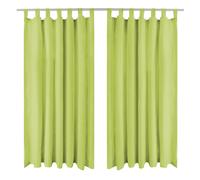 2x Rideau à Passant Micro Satin Bordeaux Écran Fenêtre Store Tamisant vidaXL