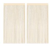 2x Rideau en Fils 140x250 cm Blanc Salon Porte Fenêtre Filet Panneau vidaXL