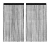 2x Rideau en Fils 140x250 cm Blanc Salon Porte Fenêtre Filet Panneau vidaXL