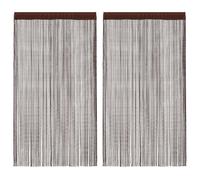 2x Rideau en Fils 140x250 cm Blanc Salon Porte Fenêtre Filet Panneau vidaXL