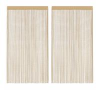 2x Rideau en Fils 140x250 cm Blanc Salon Porte Fenêtre Filet Panneau vidaXL