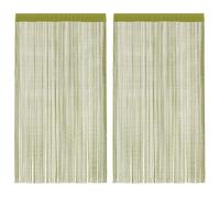 2x Rideau en Fils 140x250 cm Blanc Salon Porte Fenêtre Filet Panneau vidaXL