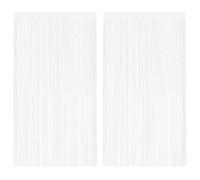 2x Rideau en Fils 140x250 cm Blanc Salon Porte Fenêtre Filet Panneau vidaXL