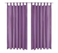 2x Rideau Passant Micro Satin Noir 140x245 cmFenêtre Chambre à Coucher vidaXL