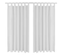 2x Rideau Passant Micro Satin Noir 140x245 cmFenêtre Chambre à Coucher vidaXL