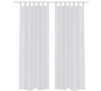 2x Rideau Transparent Blanc Protecteur Écran Fenêtre Store Tamisant vidaXL