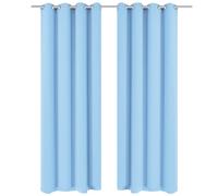 Vidaxl Rideau Avec ÅIllets Mã©Talliques 2 Pcs 135 X 175 Cm Turquoise