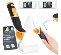 2x Rouleau Mousse 7 cm Remplacement Idéal Peinture Vernis Teinture Kit Support Outil Polyvalent Projets Rénovation Maison Professionnels Haute Densité