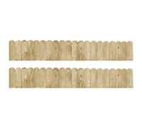 2x Rouleaux de Bordure 120 cm Bois de Pin Imprégné Gazon Pelouse Bord vidaXL