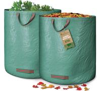 2X Sacs à Déchets de Jardin avec Poignées-272L Haute Capacité et Double Fond-Stable Aux UV et Hydrofuge-Sac de Jardin et Stable