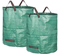 2X Sacs de Jardin Sacs de déchets de jardin - Indéchirables - Polypropylène 150g/m2 - 272L - 4 poignées - H76cm Ø67cm