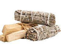 2x Sauge blanche+Palo Santo Kit de nettoyage