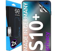 2x Se 3d Privacy Protection Film For Samsung Galaxy S10 Plus, Self-Repairing, Footprint And Faceid Compatible, Bubble-Free Installation, Shock And Scratch Resistant, Made In Germany