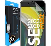 2x se® Film de Protection 3D Transparent pour Apple iPhone SE 2020 / 2022, Auto-réparateur, Compatible Empreinte & FaceID, Installation Sans Bulles,Résistant aux Chocs et Rayures,Fabriqué en Allemagne