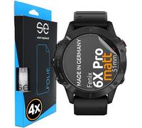 2x se® Film de Protection 3D Antireflet pour Garmin Fenix 6X Pro (51mm), Auto-réparateur, Compatible Empreinte & FaceID, Installation Sans Bulles, Résistant aux Chocs et Rayures, Fabriqué en Allemagne