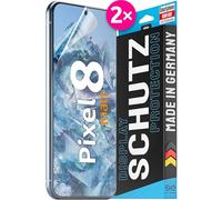 2x se® Film de Protection 3D Antireflet pour Google Pixel 8, Auto-réparateur, Compatible Empreinte & FaceID, Installation Sans Bulles, Résistant aux Chocs et Rayures, Fabriqué en Allemagne