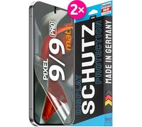 2X se® Film de Protection 3D Antireflet pour Google Pixel 9/9 Pro, Auto-réparateur, Compatible Empreinte & FaceID, Installation sans Bulles, Résistant aux Chocs et Rayures, Fabriqué en Allemagne