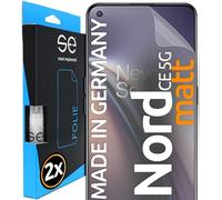 2x se® Film de Protection 3D Antireflet pour OnePlus Nord CE 5G, Auto-réparateur, Compatible Empreinte & FaceID, Installation Sans Bulles, Résistant aux Chocs et Rayures, Fabriqué en Allemagne