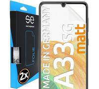 2x se® Film de Protection 3D Antireflet pour Samsung Galaxy A33 5G, Auto-réparateur, Compatible Empreinte & FaceID, Installation Sans Bulles, Résistant aux Chocs et Rayures, Fabriqué en Allemagne