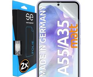 2x se® Film de Protection 3D Antireflet pour Samsung Galaxy A55 / A35, Auto-réparateur, Compatible Empreinte & FaceID, Installation Sans Bulles, Résistant aux Chocs et Rayures, Fabriqué en Allemagne