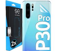 2x se® Film de Protection 3D pour Huawei P30 Pro - Arrière Transparent, Auto-réparateur, Facile à Installer sans Bulles, Ultra-Clair, Protège Contre Saleté, Rayures, Fabriqué en Allemagne