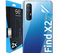 2x se® Film de Protection 3D pour Oppo Find X2 Neo 5G - Arrière Transparent, Auto-réparateur, Facile à Installer sans Bulles, Ultra-Clair, Protège Contre Saleté, Rayures, Fabriqué en Allemagne