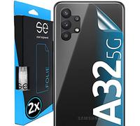 2X se® Film de Protection 3D pour Samsung Galaxy A32 5G - Arrière Transparent, Auto-réparateur, Facile à Installer sans Bulles, Ultra-Clair, Protège Contre Saleté, Rayures, Fabriqué en Allemagne
