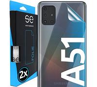 2x se® Film de Protection 3D pour Samsung Galaxy A51 - Arrière Transparent, Auto-réparateur, Facile à Installer sans Bulles, Ultra-Clair, Protège Contre Saleté, Rayures, Fabriqué en Allemagne