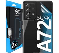 2X se® Film de Protection 3D pour Samsung Galaxy A72 - Arrière Transparent, Auto-réparateur, Facile à Installer sans Bulles, Ultra-Clair, Protège Contre Saleté, Rayures, Fabriqué en Allemagne