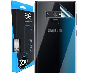 2X se® Film de Protection 3D pour Samsung Galaxy Note 9 - Arrière Transparent, Auto-réparateur, Facile à Installer sans Bulles, Ultra-Clair, Protège Contre Saleté, Rayures, Fabriqué en Allemagne
