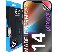2x se® Film de Protection 3D Privacy pour Apple iPhone 14, Auto-réparateur, Compatible Empreinte & FaceID, Installation Sans Bulles, Résistant aux Chocs et Rayures, Fabriqué en Allemagne