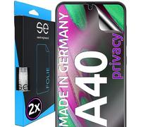 2x se® Film de Protection 3D Privacy pour Samsung Galaxy A40, Auto-réparateur, Compatible Empreinte & FaceID, Installation Sans Bulles, Résistant aux Chocs et Rayures, Fabriqué en Allemagne