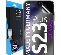 2x se® Film de Protection 3D Privacy pour Samsung Galaxy S23 Plus, Auto-réparateur, Compatible Empreinte & FaceID, Installation Sans Bulles, Résistant aux Chocs et Rayures, Fabriqué en Allemagne