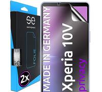 2x se® Film de Protection 3D Privacy pour Sony Xperia 10V, Auto-réparateur, Compatible Empreinte & FaceID, Installation Sans Bulles, Résistant aux Chocs et Rayures, Fabriqué en Allemagne