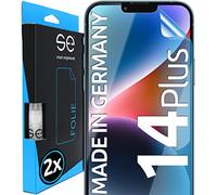 2x se® Film de Protection 3D Transparent pour Apple iPhone 14 Plus, Auto-réparateur, Compatible Empreinte & FaceID, Installation Sans Bulles, Résistant aux Chocs et Rayures, Fabriqué en Allemagne