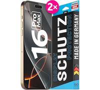 2X se® Film de Protection 3D Transparent pour Apple iPhone 16 Pro Max, Auto-réparateur, Compatible Empreinte & FaceID, Installation sans Bulles, Résistant aux Chocs et Rayures, Fabriqué en Allemagne