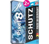 2x se® Film de Protection 3D Transparent pour Google Pixel 8, Auto-réparateur, Compatible Empreinte & FaceID, Installation Sans Bulles, Résistant aux Chocs et Rayures, Fabriqué en Allemagne